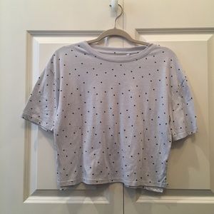Light gray shirt with little black stars